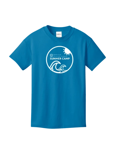 Youth Sapphire Cotton Tee preview, front