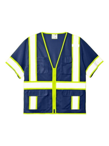 CornerStone ANSI 107 Class 3 Surveyor Mesh Zippered Two-Tone Short Sleeve Vest