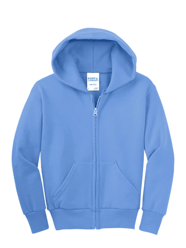 Youth Core Fleece Full-Zip Hooded Sweatshirt